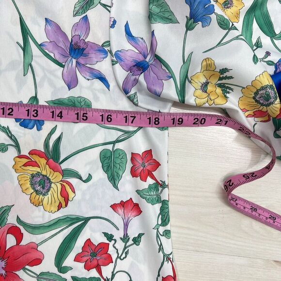 Vtg Evelyn Pearson Robe Size S / M Front Zip Floral Kimono Sleeve Union Made 70’ - Picture 9 of 11